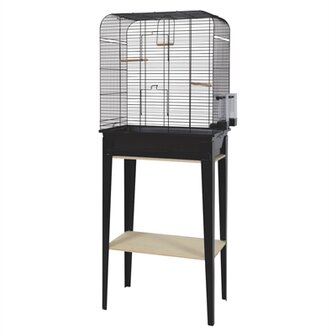 Zolux Vogelkooi Chic Loft Met Meubel Zwart 134X53,5X33,5 CM