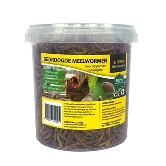 Utopia Gedroogde Meelwormen 1,2 LTR