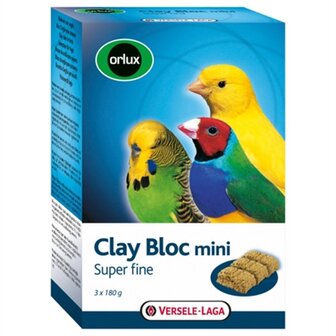 Orlux Klei Blok Mini Kanarie / Parkiet / Tropische Vogels 3X180 GR
