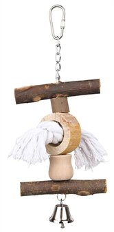 Trixie Speelgoed Schorshout En Touw Met Bal 20 CM