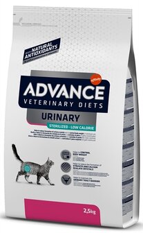 Advance Veterinary Diet Cat Urinary Sterilized Minder Calorie&euml;n 2,5 KG