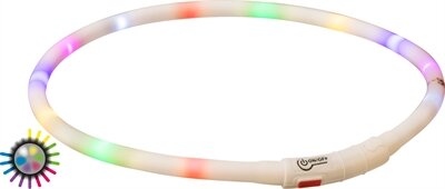 Trixie Lichtgevende Halsband Hond Usb Siliconen Oplaadbaar Meerkleurig 70X1 CM