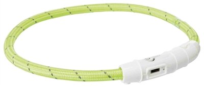 Trixie Lichtgevende Halsband Hond Flash Usb Tpu / Nylon Groen 35X0,7 CM