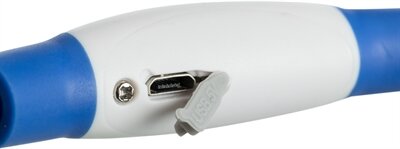 Trixie Lichtgevende Halsband Usb Flash Light Oplaadbaar Tpu Blauw 65X0,8 CM