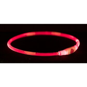 Trixie Lichtgevende Halsband Usb Flash Light Oplaadbaar Tpu Multi 40X0,8 CM