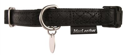 Macleather Halsband Zwart 20-40X1,5 CM