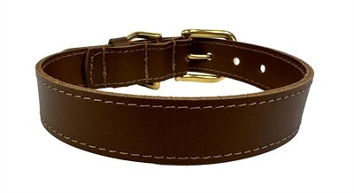 Sazzz Halsband Hond Braveheart Classic Leer Zadel Bruin 42-50X3 CM