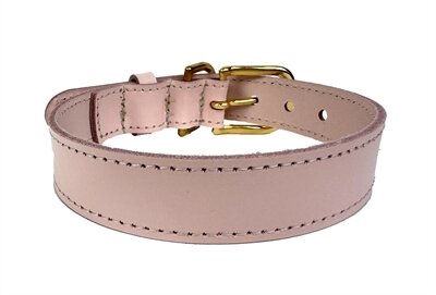 Sazzz Halsband Hond Braveheart Classic Leer Lichtroze 42-50X3 CM