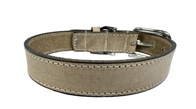 Sazzz Halsband Hond Nomad Vintage Leer Beige 22-28X1,5 CM