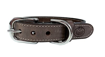 Sazzz Halsband Hond Nomad Vintage Leer Bruin 22-28X1,5 CM