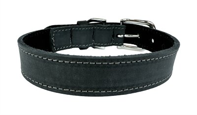 Sazzz Halsband Hond Nomad Vintage Leer Antraciet 27-33X2 CM