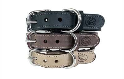 Sazzz Halsband Hond Nomad Vintage Leer Antraciet 27-33X2 CM