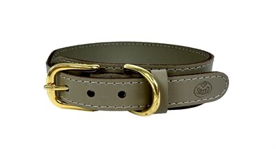 Sazzz Halsband Hond Pioneer Classic Leer Taupe 42-50X3,5CM