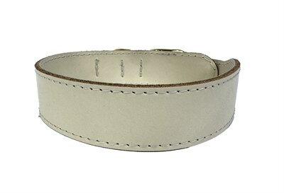 Sazzz Halsband Hond Pioneer Classic Leer Creme 42-50X3,5CM