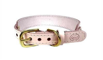 Sazzz Halsband Hond Sweetie Classic Leer Roze 32-39X2,5 CM
