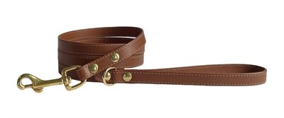 Sazzz Hondenriem Passion Classic Leer Zadel Bruin 147X1,5 CM