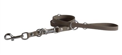 Sazzz Hondenriem Passion Classic Verstelbaar Leer Taupe 113/156/181X1,5 CM