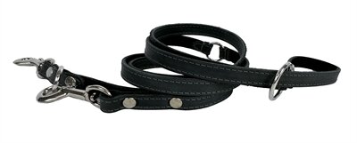 Sazzz Hondenriem Fearless Vintage Verstelbaar Leer Antraciet 113/156/181X1,5 CM