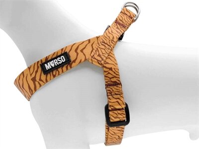 Morso Mini Hondentuig Verstelbaar Gerecycled Jungle Drum Oranje 29-38X2,5 CM