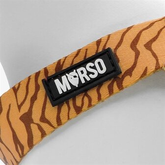 Morso Mini Hondentuig Verstelbaar Gerecycled Jungle Drum Oranje 29-38X2,5 CM