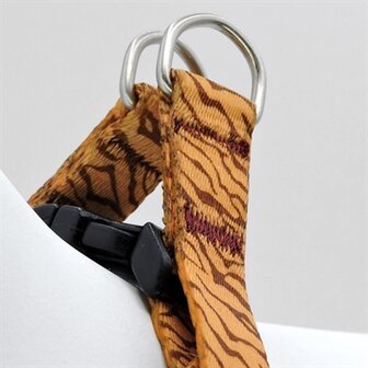 Morso Mini Hondentuig Verstelbaar Gerecycled Jungle Drum Oranje 29-38X2,5 CM
