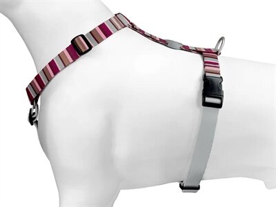 Morso Hondentuig H-Tuig Gerecycled Skyline Rood / Roze 60-80X2,5 CM