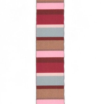 Morso Hondentuig H-Tuig Gerecycled Skyline Rood / Roze 60-80X2,5 CM