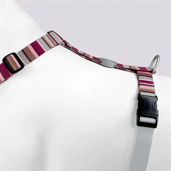 Morso Hondentuig H-Tuig Gerecycled Skyline Rood / Roze 60-80X2,5 CM