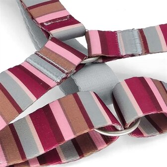 Morso Hondentuig H-Tuig Gerecycled Skyline Rood / Roze 60-80X2,5 CM