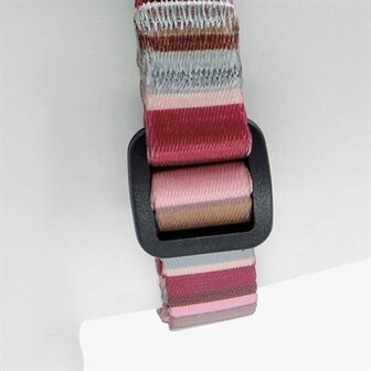 Morso Mini Hondentuig Verstelbaar Gerecycled Skyline Rood / Roze 29-38X2,5 CM
