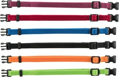 Trixie Puppy Halsband Set Zwart/Rood/Blauw/Appel/Papaya/Orchidee 17-25 CM 6 ST