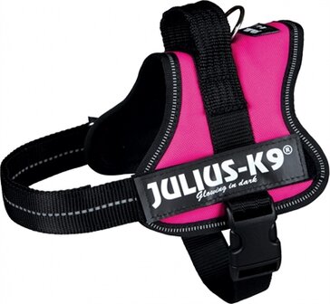 Julius K9 Power-Harnas / Tuig Voor Labels Fuchsia MINI/51-67 CM