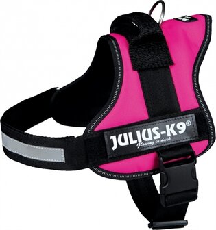 Julius K9 Power-Harnas / Tuig Voor Labels Fuchsia MAAT 0/58-76 CM