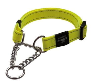 Rogz For Dogs Fanbelt Halfslip Halsband Geel 20 MMX34-56 CM