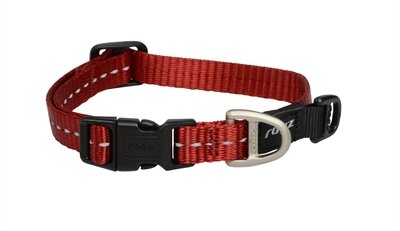 Rogz For Dogs Nitelife Halsband Rood 11 MMX20-32 CM