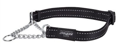 Rogz For Dogs Fanbelt Halfslip Halsband Zwart 20 MMX34-56 CM