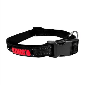 Kong Halsband Hond Nylon Zwart 55-76 CM