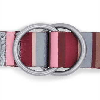 Morso Hondenriem Verstelbaar Gerecycled Skyline Rood / Roze 75-230X1,5 CM 4-20 KG