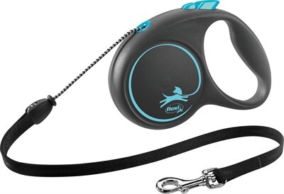 Flexi Rollijn Black Design Cord Blauw  M 5 MTR TOT 20 KG