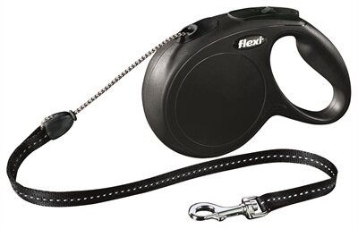 Flexi Rollijn Classic Cord Zwart M 8 MTR