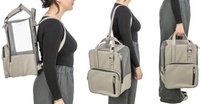 Trixie Hondentas Rugtas Citystyle Kunstleer Lichtgrijs 30X20X40 CM
