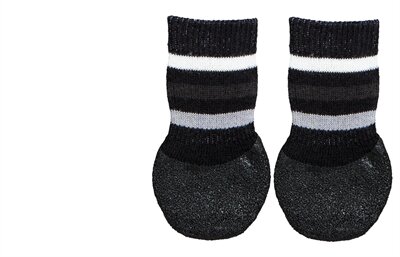 Trixie Hondensokken Anti-Slip Met Rubberlaag Rondom Zwart L 2 ST
