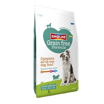 Smolke Hond Adult Kip / Lam / Vis Graanvrij 12 KG