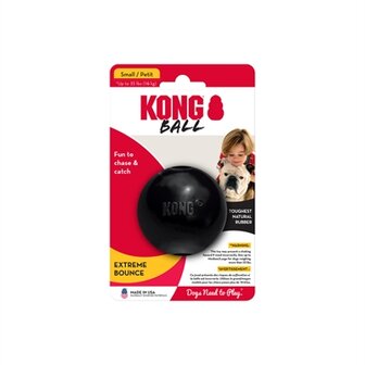 Kong Extreme Rubber Bal Zwart SMALL 6,5X6,5X6,5 CM