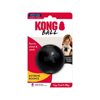 Kong Extreme Rubber Bal Zwart MEDIUM 7,5X7,5X7,5 CM