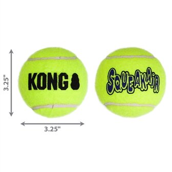 Kong Squeakair Tennisbal Geel Met Piep LARGE 8 CM