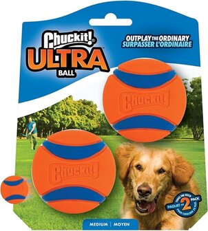 Chuckit Ultra Bal MEDIUM 6,4 CM 2 ST