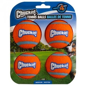 Chuckit Tennisbal MEDIUM 6 CM 4 ST