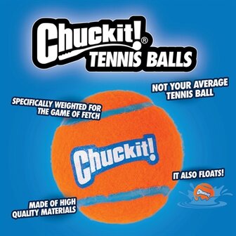 Chuckit Tennisbal MEDIUM 6 CM 4 ST
