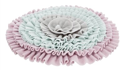 Trixie Junior Snuffelmat Zacht Roze / Mintgroen / Grijs 38X38 CM